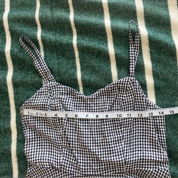 Old Navy Sleeveless Spaghetti Strap Blue and White Gingham Mini Sundress Size S - Picture 4 of 8
